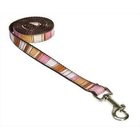FlyFree STRIPE-BROWN-MULTI1-L 4 ft. Stripe Dog Leash44; Brown - Extra Small